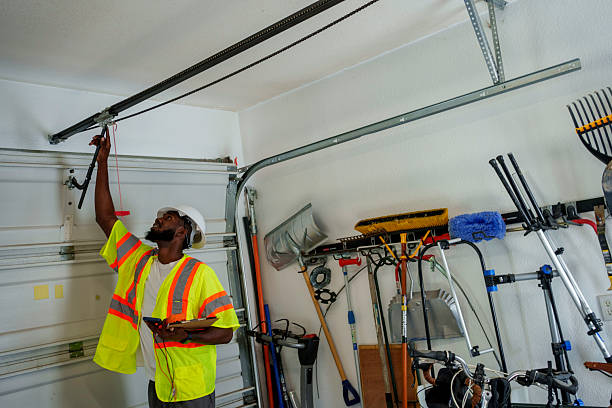 Professional Garage Door Installation technician working in Wollochet, WA